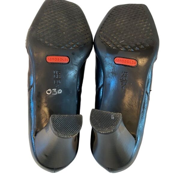 Black Aerosoles Heeled Ankle Boots in Ladies Size 6B - Picture 7 of 8